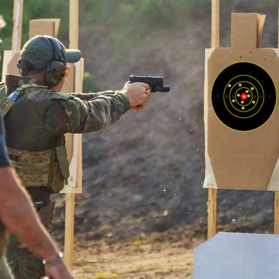 Shooting Targets 8×8 inch Adhesive Shooting Targets Reactive Self Stick Splatter Paper - Luckebuy