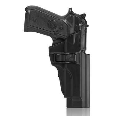 Beretta 92 92FS 92S 92G M9 M9_22 OWB Holster with belt cilp add ons, Index-finger Release 60 ° Banding Method. - Luckebuy
