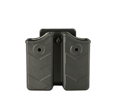 Double Magazine Holster with belt clip add-ons, Universal Magazine Pouch, 9mm/.40/.45 Single & Double Stack Magazine Holder - Luckebuy